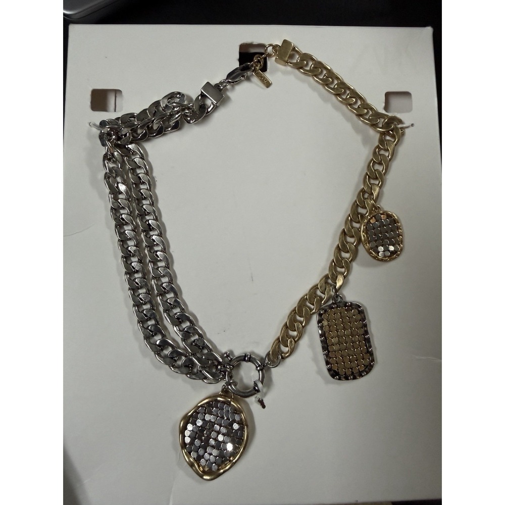 Zara Coin Gold Silver Chain Necklace Mob Wife Chunky Statement Piece Old Money - Picture 3 of 4